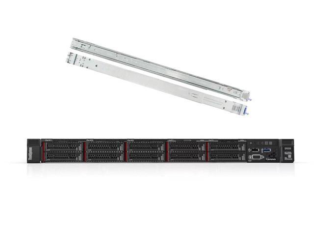 Lenovo ThinkSystem SR250 Rack Server Bundle with Rail Kit, Windows Server 2019, Intel Xeon E-2136 6-Core 3.3GHz,16GB DDR4, 8TB HDD, RAID