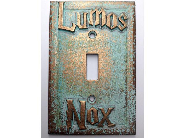 Harry Potter Light Switch Cover Stickers Lumos Nox On & Off  Pack of 2 GREEN 