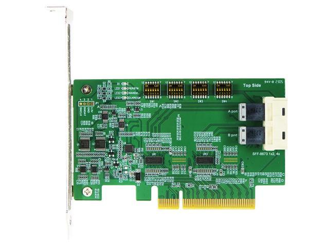 PCIe x8 Gen4 with ReDriver to SFF-8673 8x(Mini SAS HD), signals ESD ...