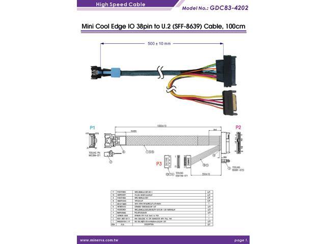 PCIe x4 Gen4 with ReDriver to MCIO 38P AIC & MCIO 38P to U.2 (SFF-8639 ...