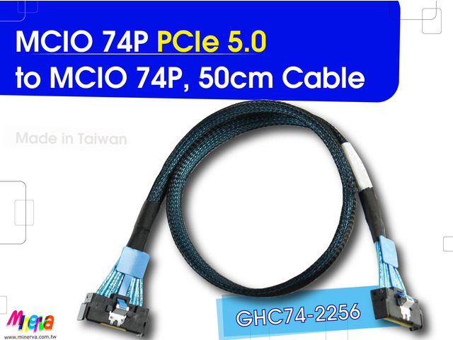 MCIO 74P male PCIe 5.0 to MCIO 74P male, 50cm Cable - Newegg.com