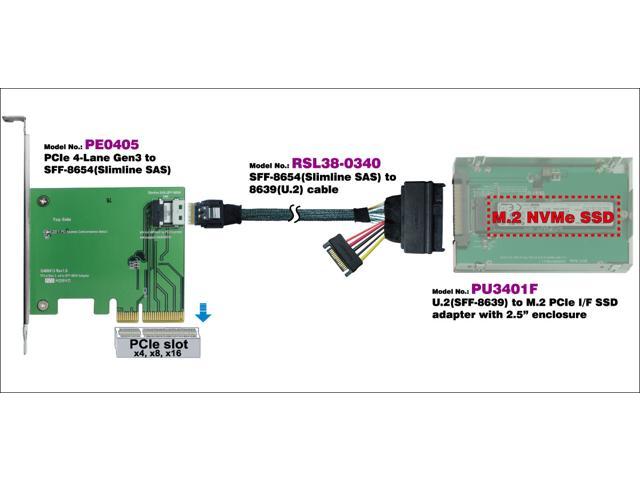 Innocard PCIe x4 to M.2 NVMe SSD Converter KIT PCIe Gen 3 / 4Lanes to ...