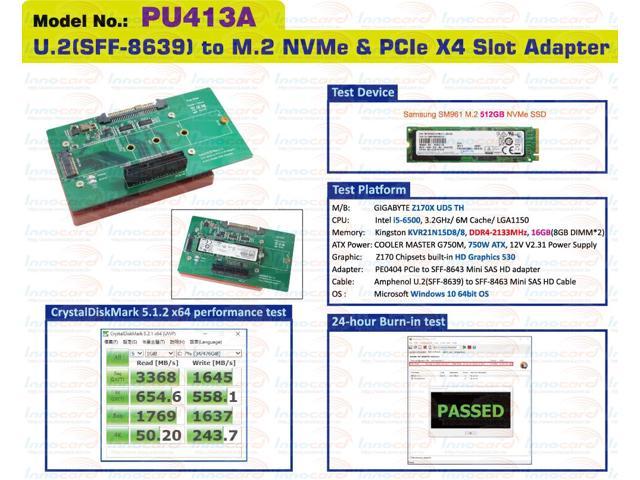 Innocard PE0404 3432 PU413A PCIe Gen3 4 Lanes To Mini SAS HD Adapter