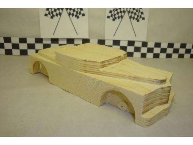 Pinewood Derby Pre-cut #33L Chevy 1940's Car Low Rider Style Light Cool Car! 
