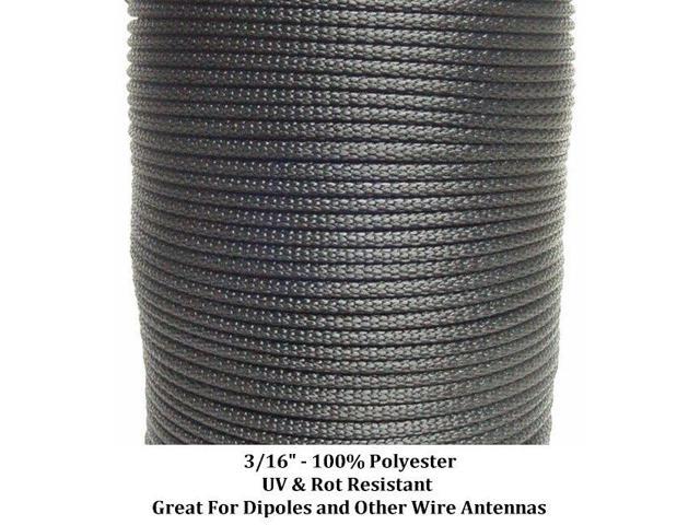 DIPOLE ANTENNA 3/16 FIRST QUALITY POLYESTER ROPE TENTS DOOMSDAY PREPPER 75' 