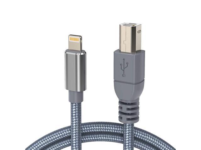 USB Type B to Midi Cable 6.6FT,USB OTG Cable 2.0 iOS Devices Compatible with Select iPhone,Midi Controller Electronic Music Instrument Midi Keyboard USB Microphone Recording Audio Interface 