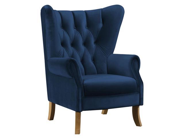 navy tufted chair