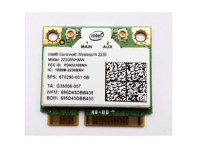 Intel Centrino 2230 Mini Pci Express Bluetooth 4 0 2230bnhmw Ieee 802 11n Wi Fi Bluetooth Combo Adapter 300 Mbps Newegg Com