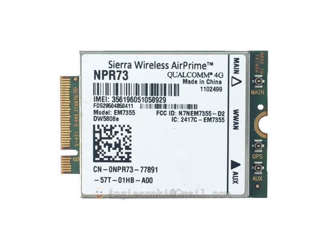 Wireless Card for DELL DW5808e 4G LTE EM7355 WWAN 4GP3D NPR73 2NDHX PN01C US 