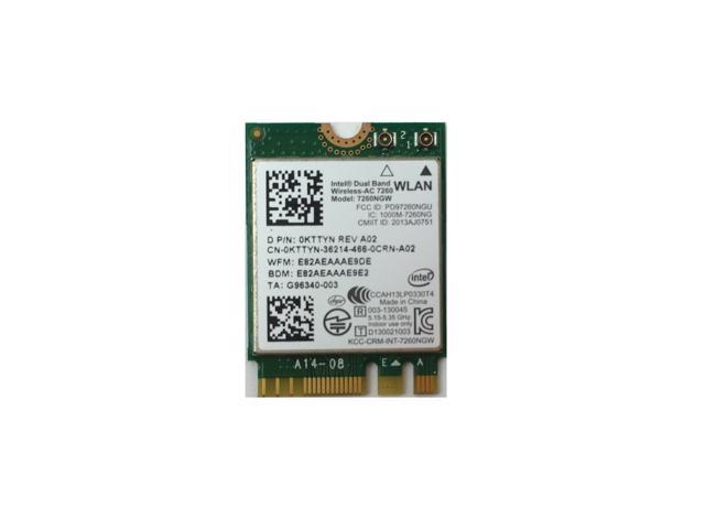 Genuine Dell Intel Dual Band Wireless Bluetooth 4 0 Ngff Card 7260ngw Ac Kttyn 0kttyn Newegg Com