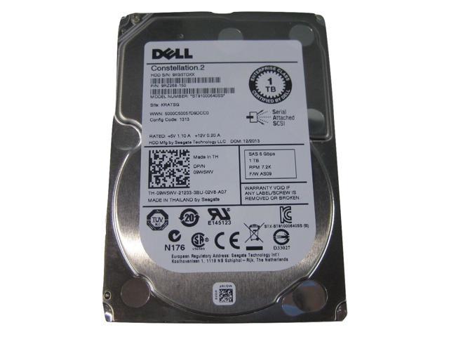 Dell 1TB 6G 7.2K 2.5" SAS 9W5WV 9RZ268-150 ST91000640SS Hard Drive W/ Tray 