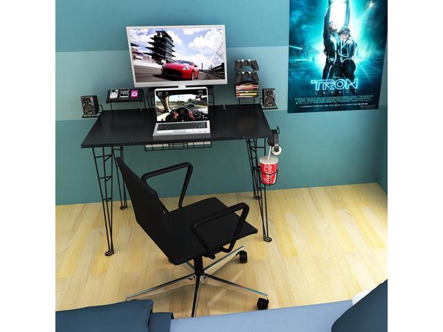 Atlantic Gaming Desk In Black With 8 Accessories 33935701 New