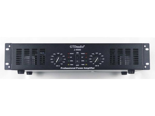 gtd audio 2 channel 4500 watts professional power amplifier amp stereo j4500 newegg com gtd audio 2x250 watts professional