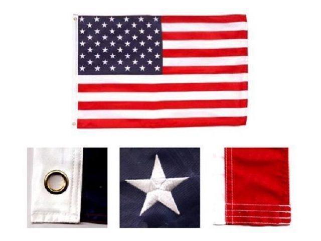 10x15 Embroidered Sewn U.S USA American 50 Star Premium Nylon Flag 10/'x15/'