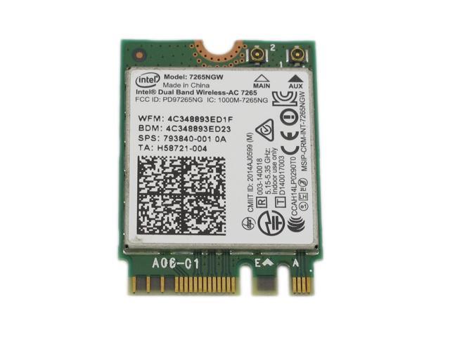 Intel Dual Band Wireless Ac 7265 7265ngw 802 11ac Bt 4 0 Mini Pci E Wifi Card Newegg Com