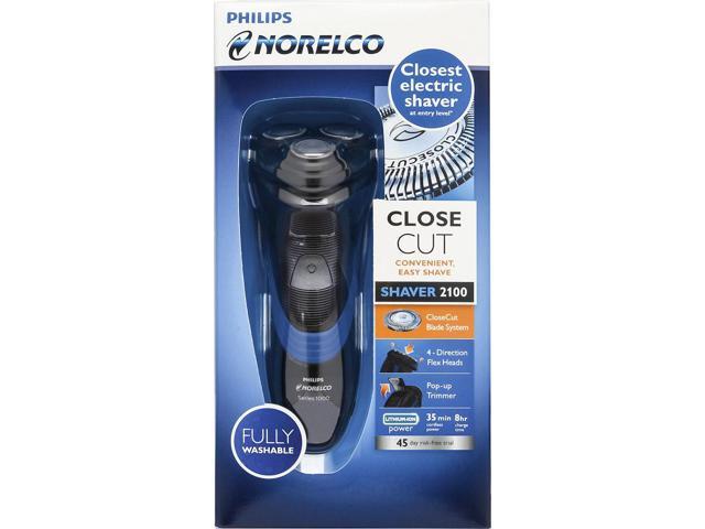 Philips Norelco - 2100 Electric Shaver - Black/Dark royal blue - Newegg.com