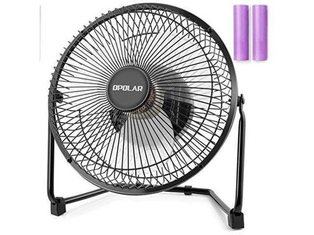 Large Battery Operated Desk Fan W 2 Rechargeable Batteries 9