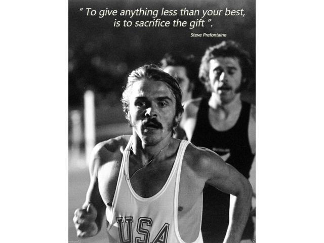 Steve Prefontaine Track Poster//Print 2 /'Sacrifice the Gift../' 17x22 inch
