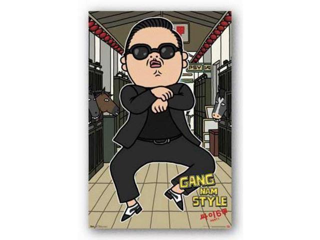 POP MUSIC POSTER Gangnam Style PSY Animated