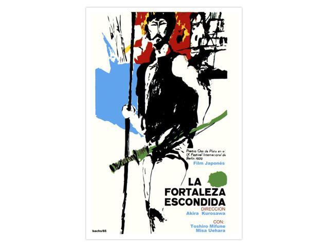 Movie Poster for Japanese film Hidden Fortress.Mifune.KUROSAWA.Japan art