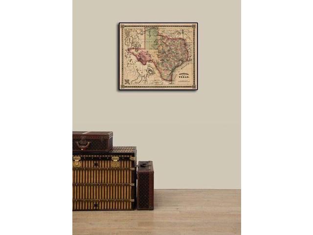1849 Map 20x24 Length of the Rivers and Heights of Mountains of the World