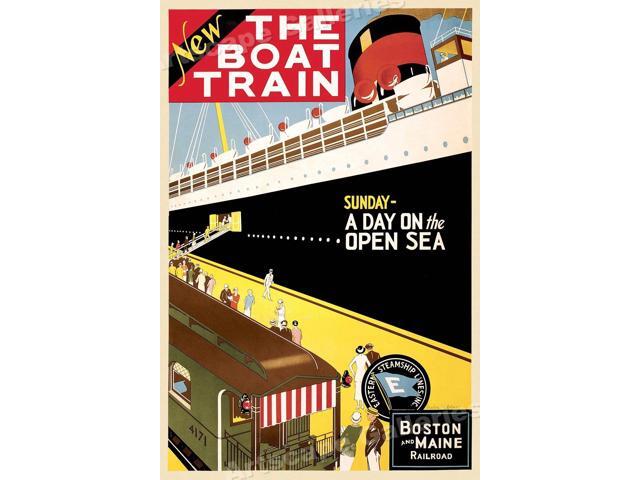 1925 Boston /& Maine RR /"The Boast Train/" Vintage Style Travel Poster 16x24