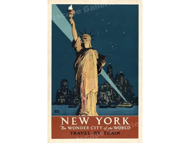 24x36 New York Central Building Park Avenue 1930s Vintage Style Travel Poster