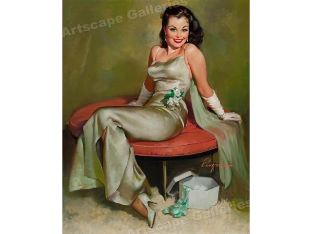 1950/'s Elvgren Pin-Up Girl Poster /"Captivating/" 24x30