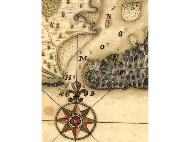 1750s Guantanamo Bay Cuba Old Historic Map 16x24