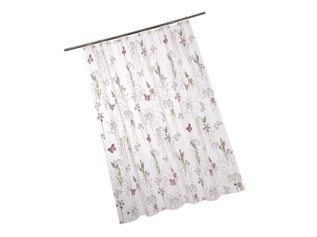 Adwaita Mildew Resistant Anti Bacterial Peva Shower Curtain Printed Purple Fl Newegg Com