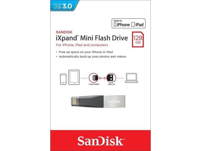 SanDisk iXpand Mini 128GB OTG Lightning USB 3.0 Flash Drive for Apple Devices