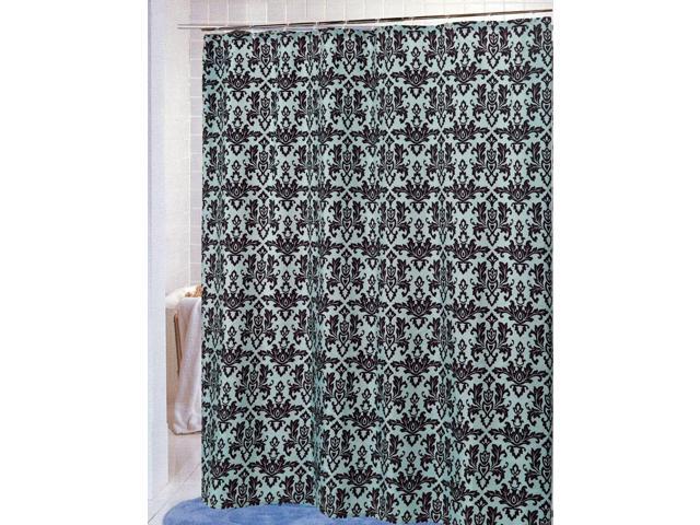 Damask 100 Polyester Fabric Shower Curtain 70x72 Color Brown