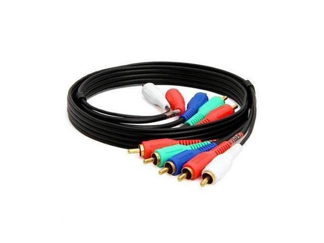 3ft 5-RCA to 5-RCA Component Audio Video Cable M//M 3/' New