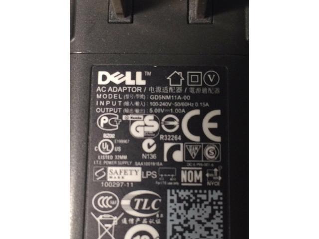 Authentic Dell Streak 5//7 Home//Wall Charger GD5NM11A-00 5V 1.0A
