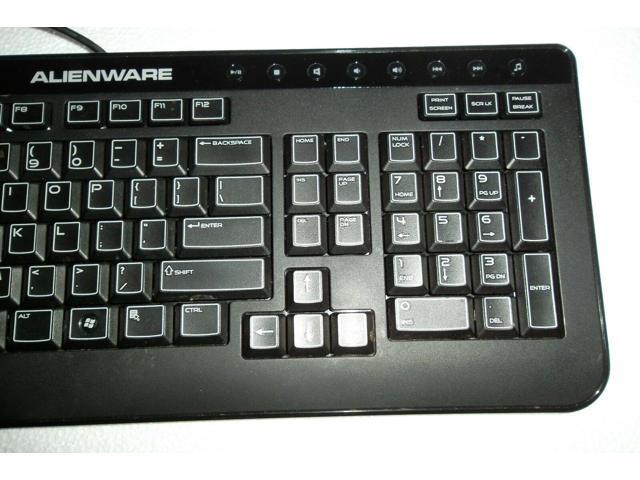 Dell AlienWARE Multimedia Slim Black Ergonomic USB Keyboard 40CM0 H9Y23 SK-8165 