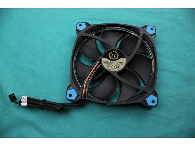 Thermaltake TT-1425 Blue LED 140 mm Computer Case Fan 12 v 3 pin DC Brushless