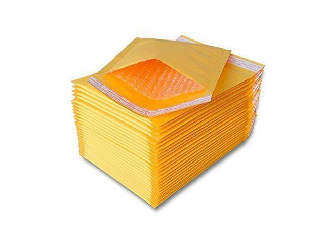 100 #0 Extra Wide Kraft Bubble Padded Envelopes Mailers 6.5x10 Inner 6.5x9