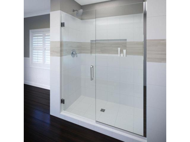 Miseno Msdf4672 Swing 72 High X 46 Wide Hinged Frameless Shower Door With Newegg Com