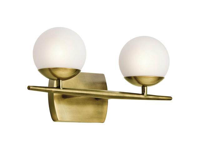 Kichler 45581 Jasper 2 Light Bathroom Vanity Brass Newegg Com