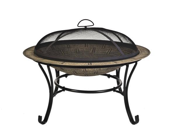 New Cobraco Fb6102 Round Cast Iron Brick Finish Fire Pit With