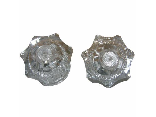 Lasco Hc 72 Universal Hot Cold Plastic Faucet Handles Clear Pair