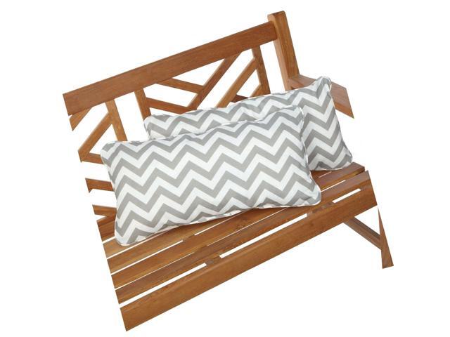 Mozaic Company Indoor Outdoor 12 By 24 Inch Corded Pillow Grey