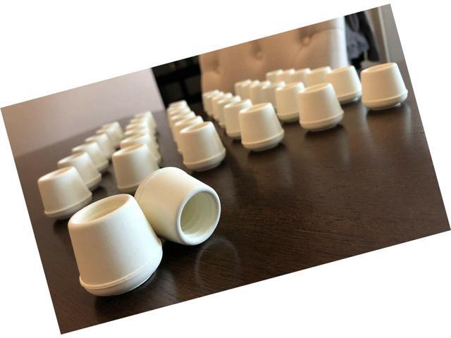 NEW QUALITY LOT OF N 89225 WHITE 1 1//2/" RUBBER CHAIR LEG FURNITURE TIPS 12