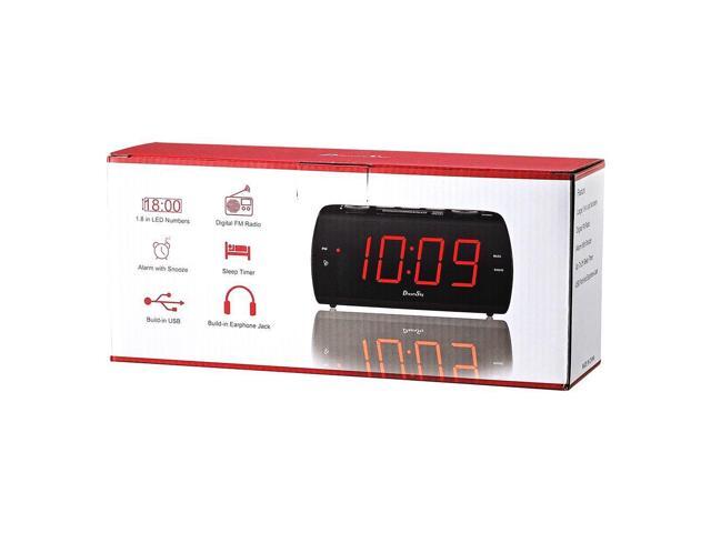 Ear... DreamSky Digital Alarm Clock Radio with USB Charging Port and FM Radios