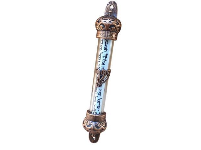 Wize Transaction Door Mezuzah With Scroll Crown Cover Shape
