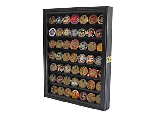 Challenge Coin Casino Chip Display Case Cabinet Holder