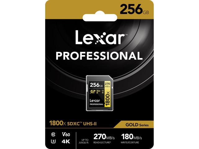 Lexar Gold Series Professional 1800x 256GB UHS-II U3 SDXC Memory