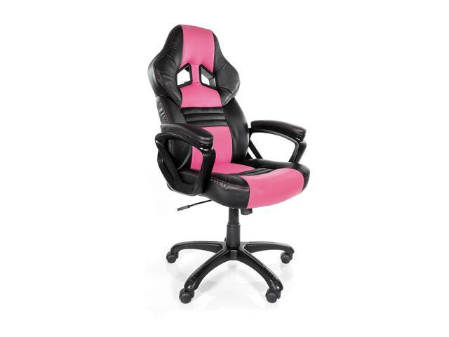 Arozzi Monza Series Basic Gaming Racing Style Swivel Chair, Pink