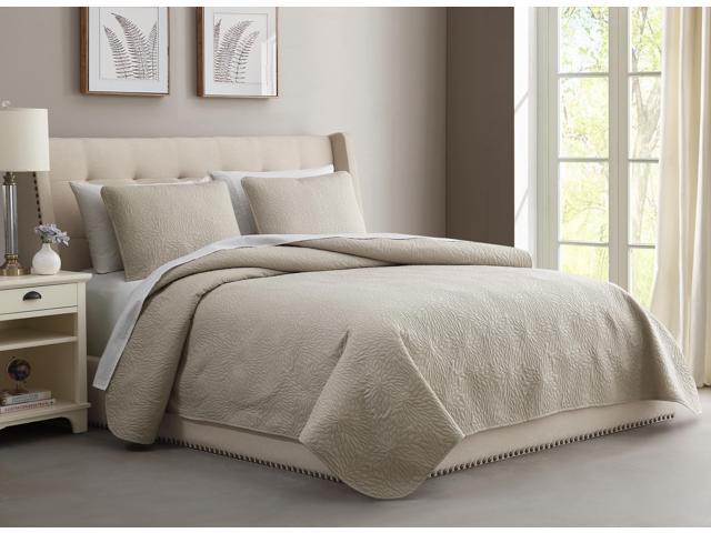 Cozy Bedding Aidee Coverlet Set Lightweight Leafage Pattern Design
