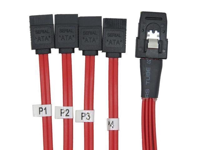 1.6FT Mini SAS 4i SFF-8087 36P To 4 SATA 7P HDD Hard Drive Splitter Cable
